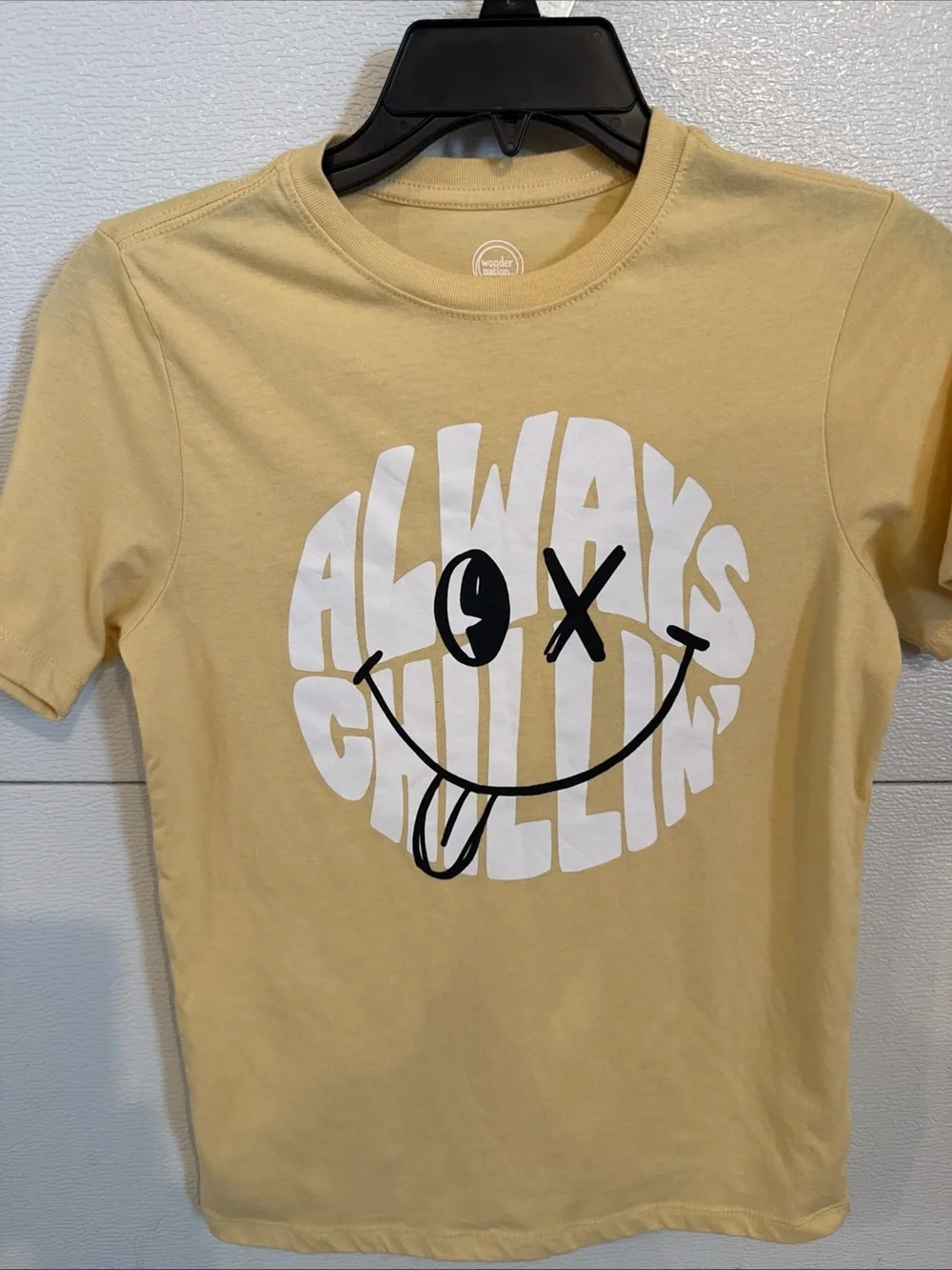 Share Wonder Nation Always Chillin Smiley Face T Shirt Youth L 10-12 Yellow Grap